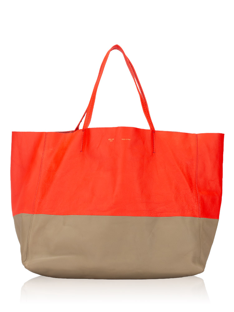 Lambksin Horizontal Bi-Cabas Primary Red Beige