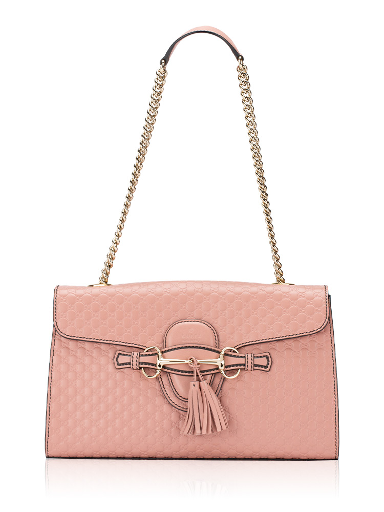Soft Microguccissima Emily Medium Shoulder Bag Light Pink