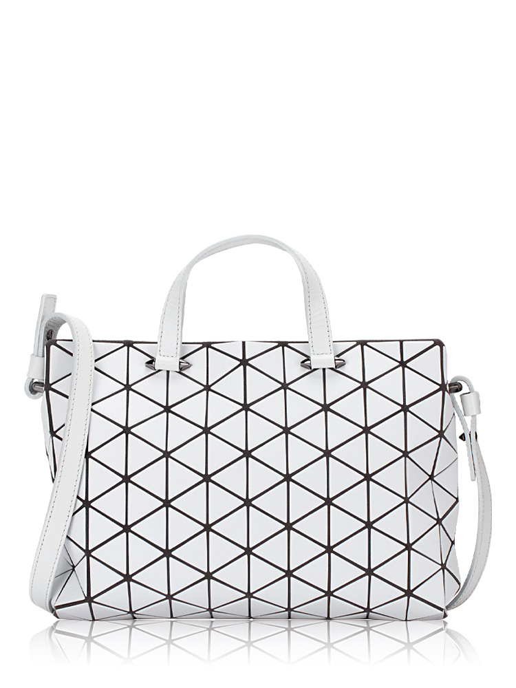 Bao Bao Tonneau Matte Mini Boston Bag Light Grey