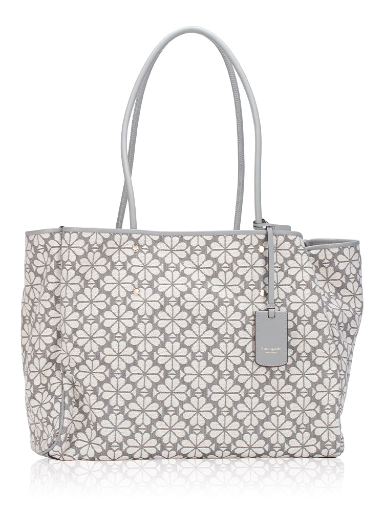 Flower Spade Jacquard Everything Large Tote Grey Multi