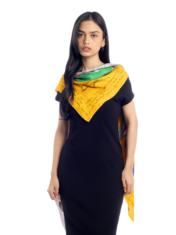 Silk Le Pegase d'Hermes 140 Scarf Giris Jaune