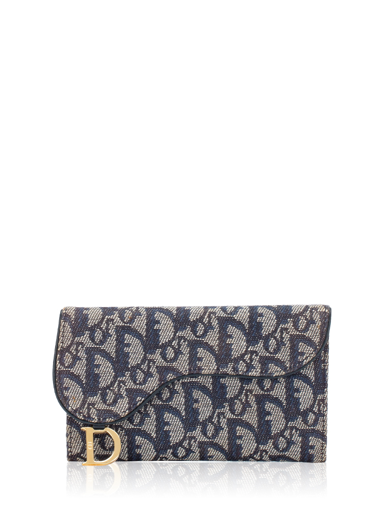 Vintage Trotter Saddle Zip Wallet Blue