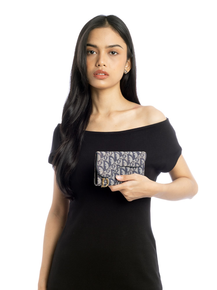 Vintage Trotter Saddle Zip Wallet Blue