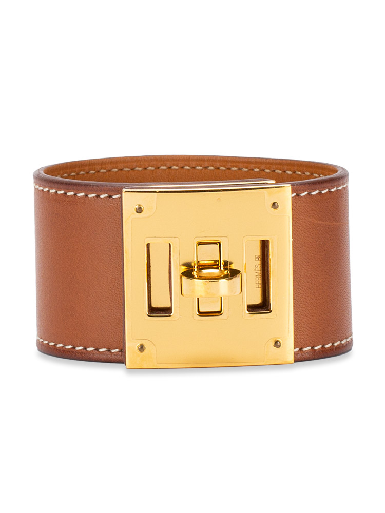 Barenia Kelly Dog Bracelet Fauve