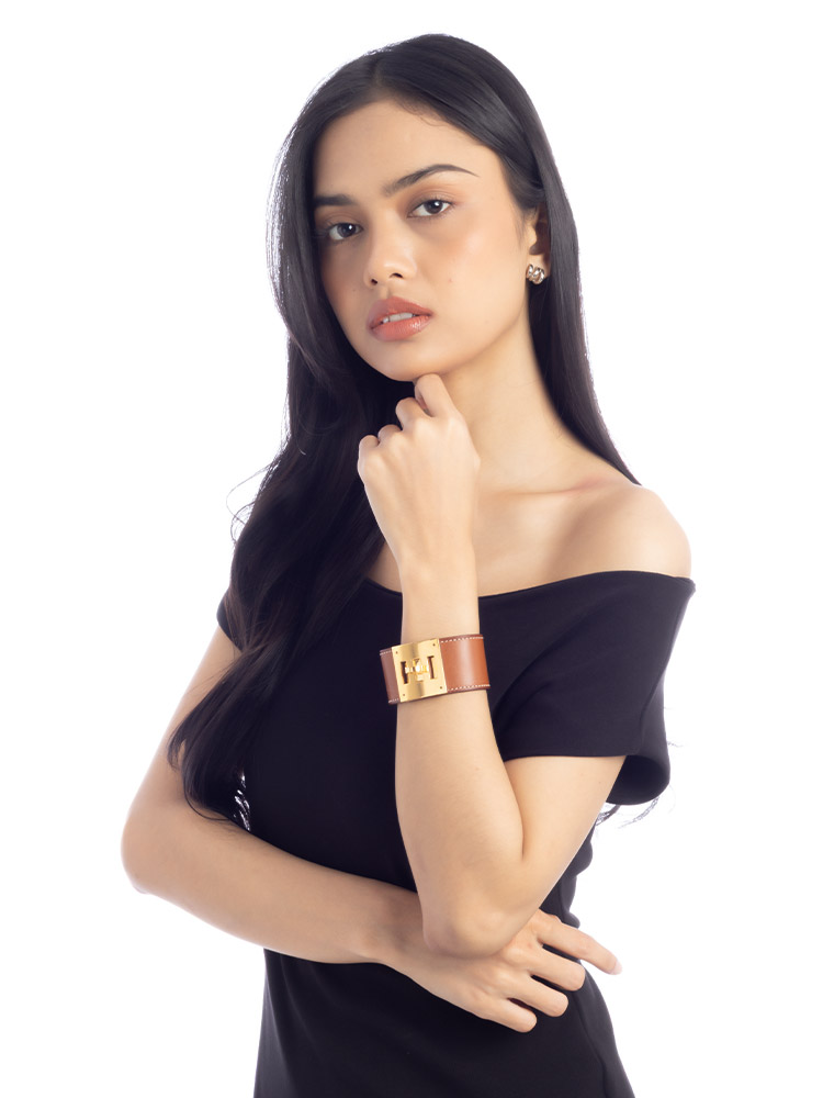 Barenia Kelly Dog Bracelet Fauve