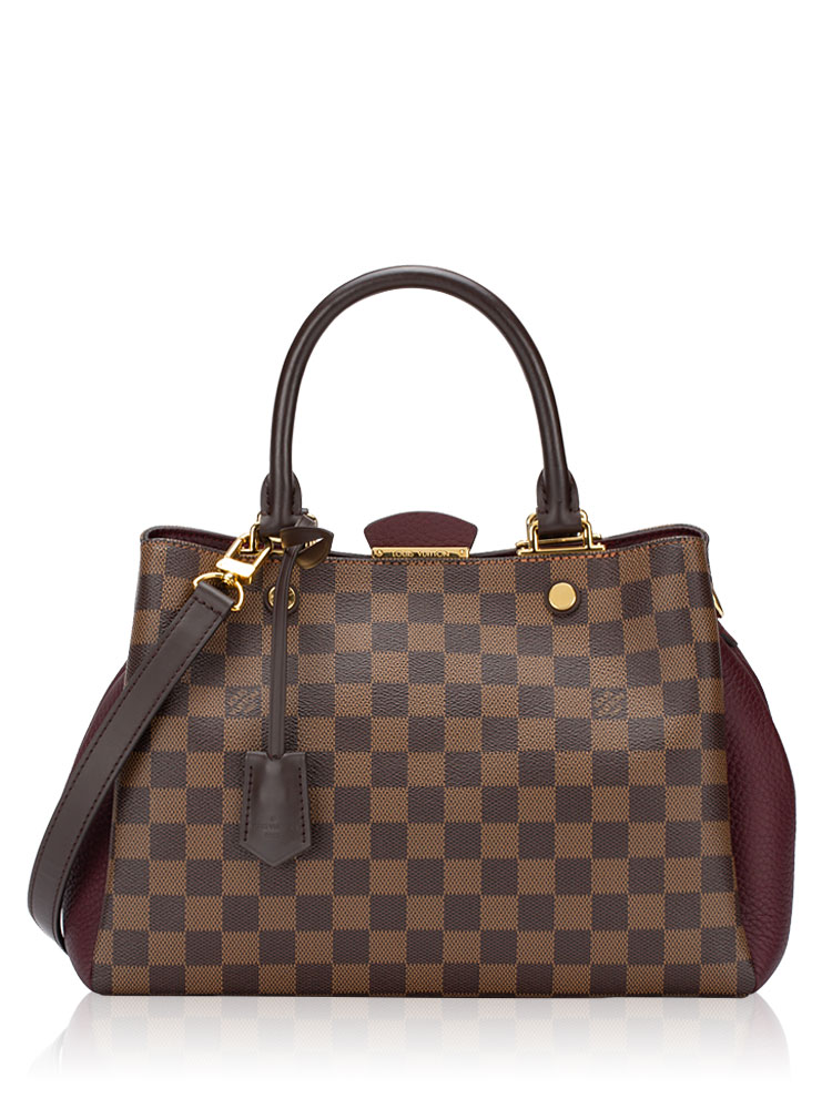Damier Ebene Cuir Taurillon Brittany Bordeaux