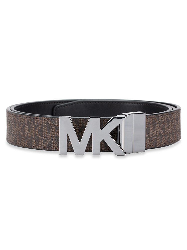 Men Signature Leather Reversible Belt Brown Black