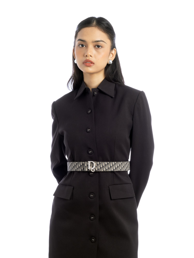 Oblique Montaigne 35mm Reversible Belt Black Sz 100