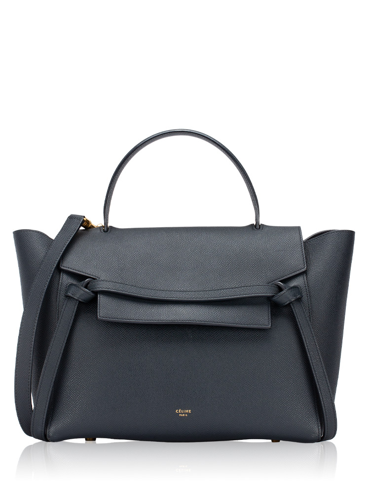 Grained Calfskin Mini Belt Bag Black