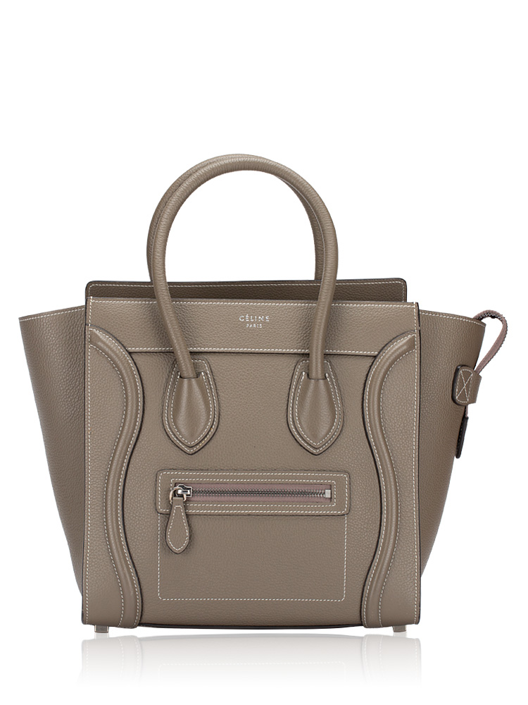 Drummed Calfskin Micro Luggage Souris