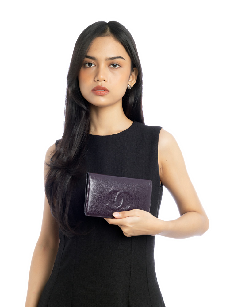 Caviar Timeless CC Yen Wallet Purple