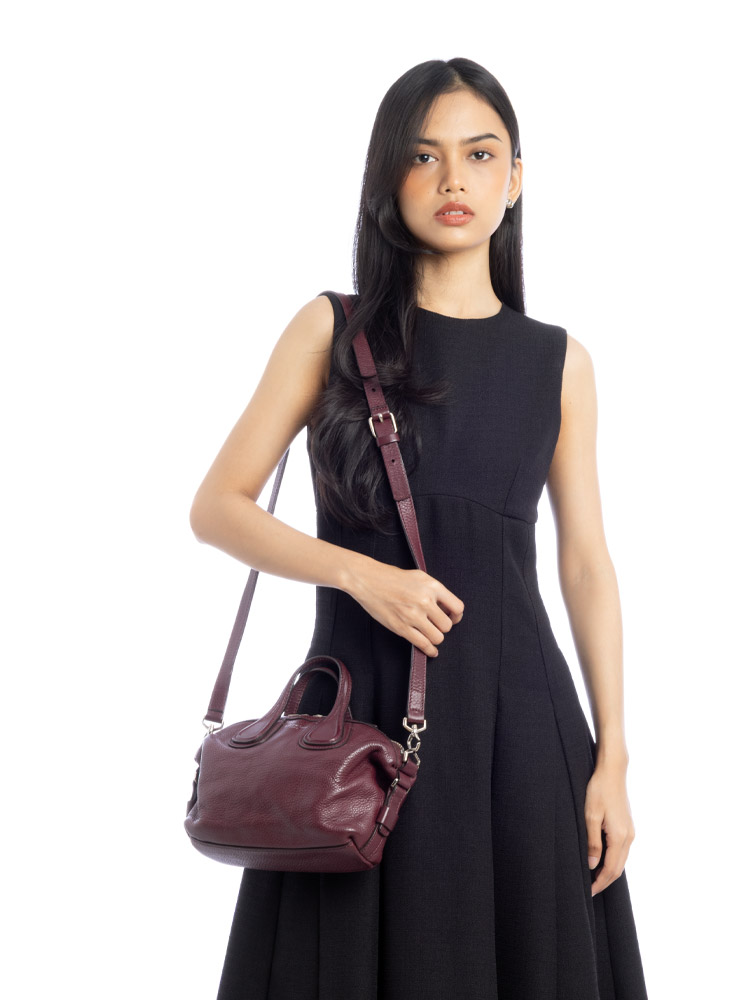 Calfskin Micro Nightingale Aubergine