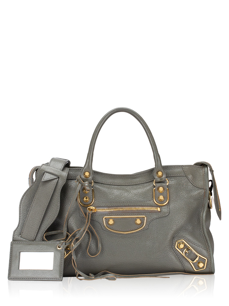 Gold Metallic Edge Small City Gris Acier