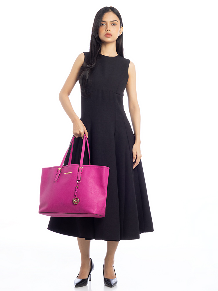 Jet set Medium Multifunction Zip Tote Hot Pink