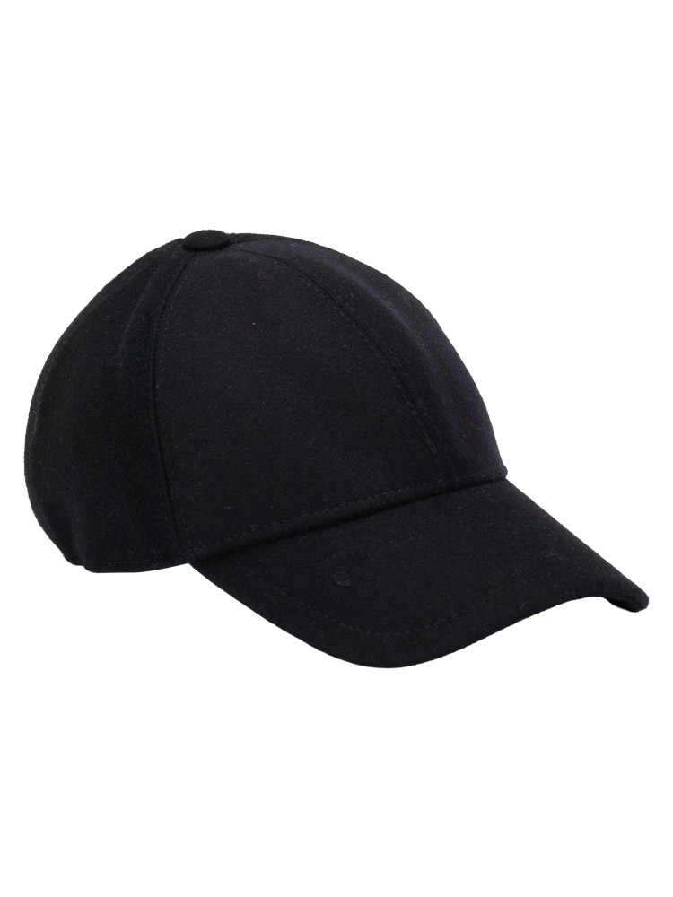 Wool Baseball Cap Black Sz 57