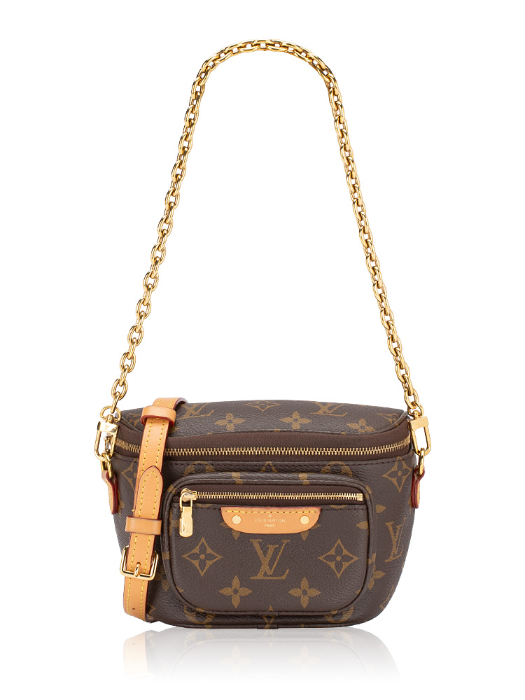 Monogram Mini Chain Bumbag with Leather Strap