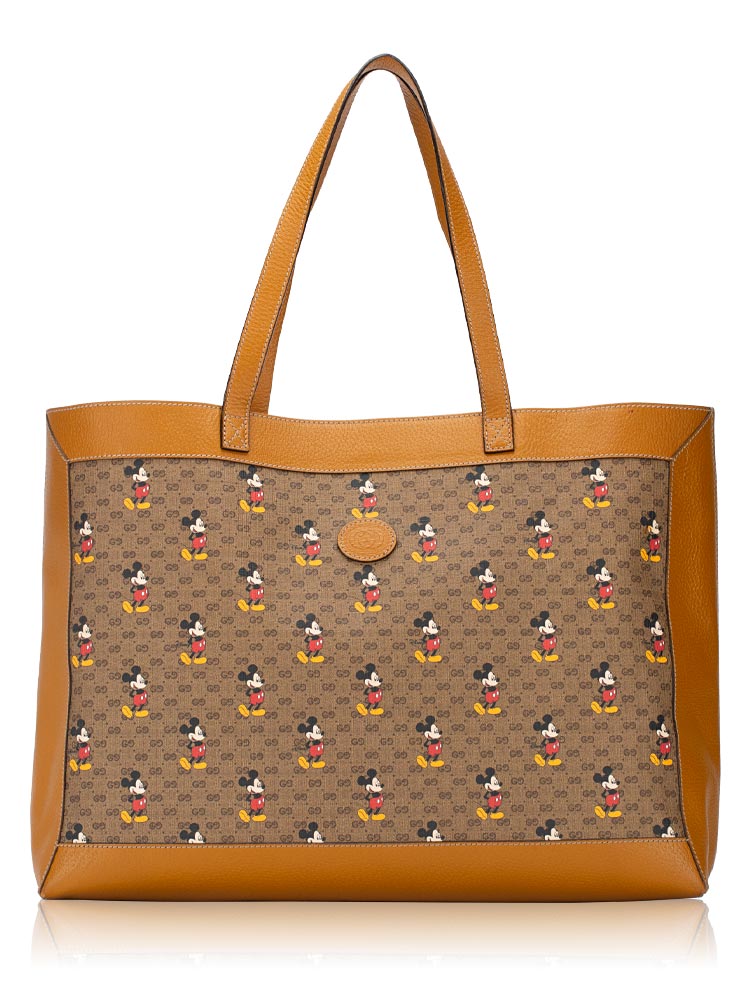 X DISNEY GG Supreme Large Tote Beige Vintage Sun Oil