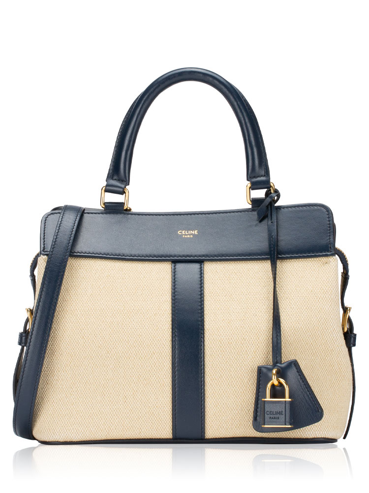 Canvas Small Cabas de France Vanilla Navy