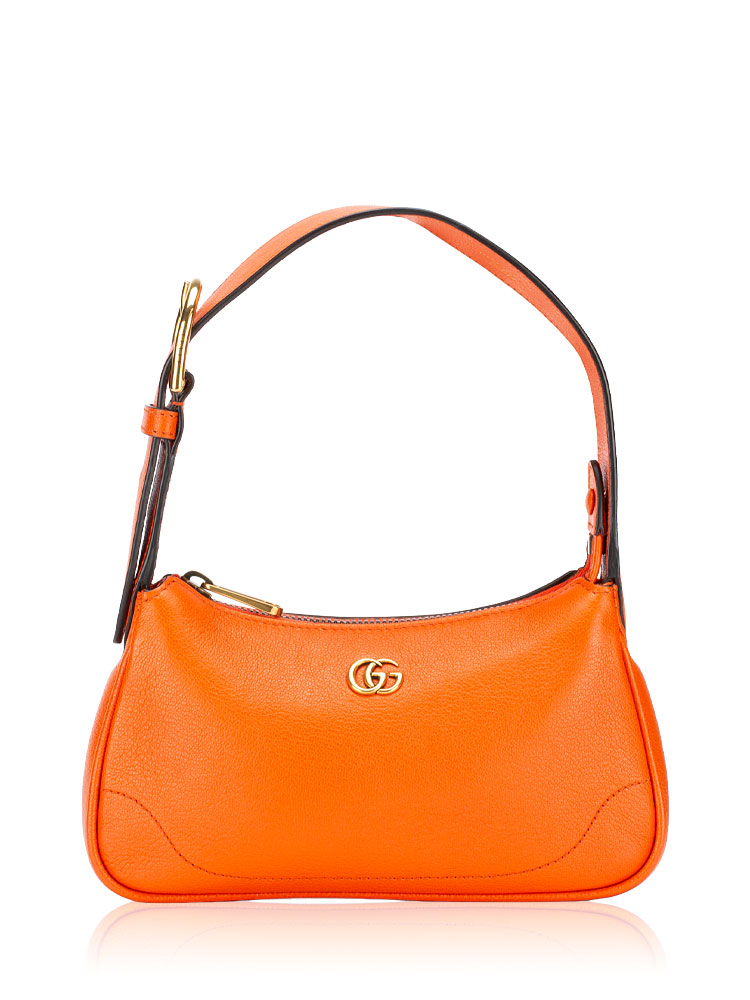 Goatskin Aphrodite Mini Shoulder Bag Orange