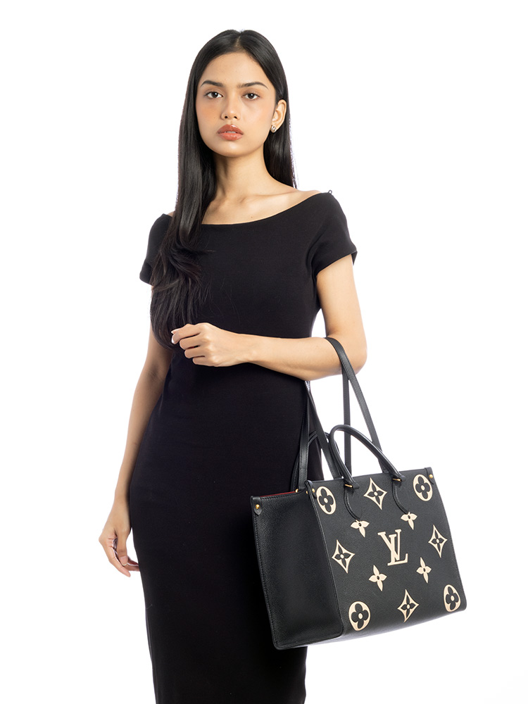 Monogram Empreinte Bicolor Onthego MM Black Beige