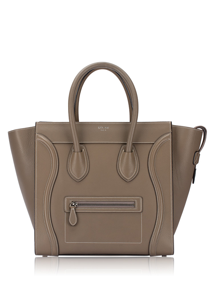 Drummed Calfskin Mini Luggage Souris