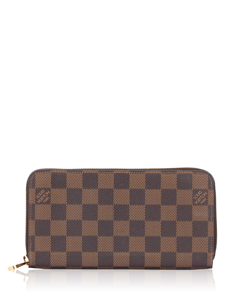 Damier Ebene Zippy Wallet NM Rose Ballerine
