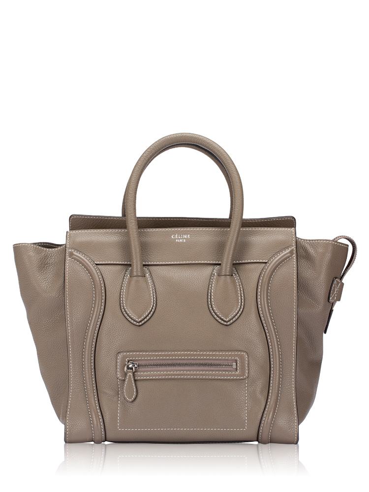 Drummed Calfskin Mini Luggage Souris