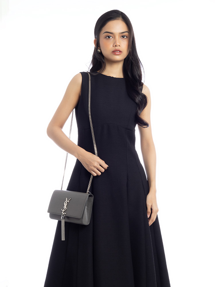 Grain De Poudre Kate Tassel Small Shoulder Bag Grey