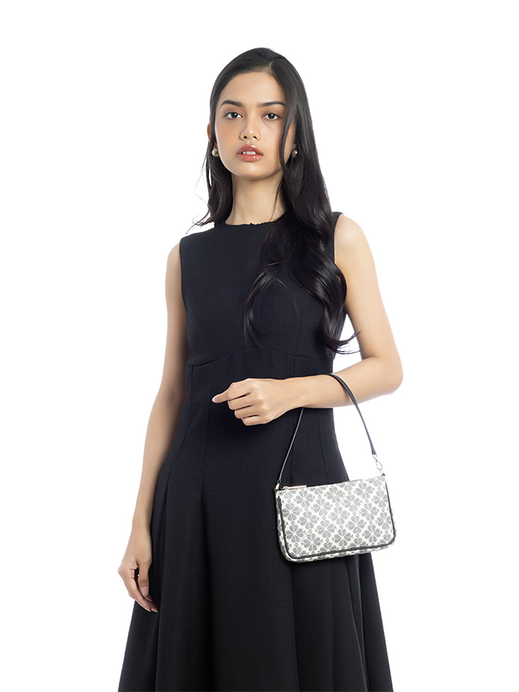 Signature Spade Flower Convertible Pouch Black Multi