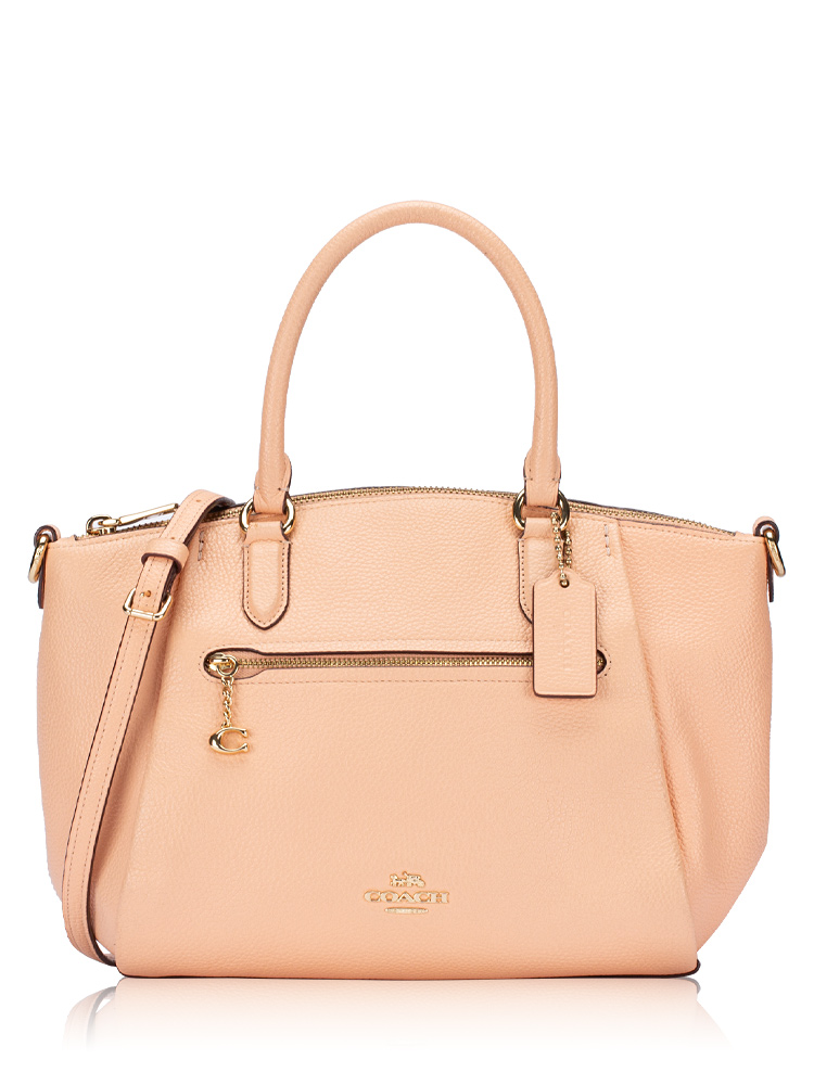  79316 Pebble Elise Satchel Coral