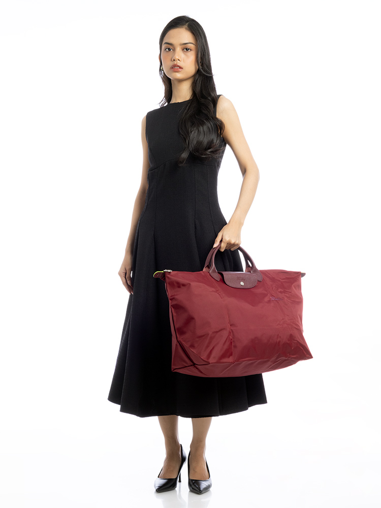 Le Pliage Green Travel Bag Pomegranate