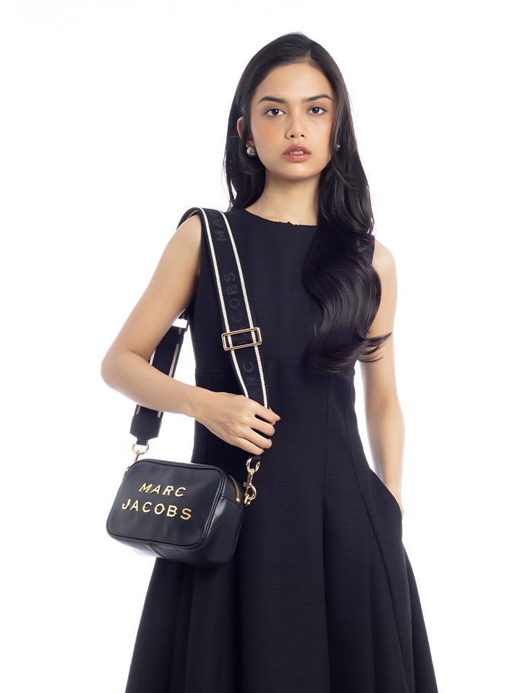 4P3HCR020H02 2Way Leather Crossbody Black