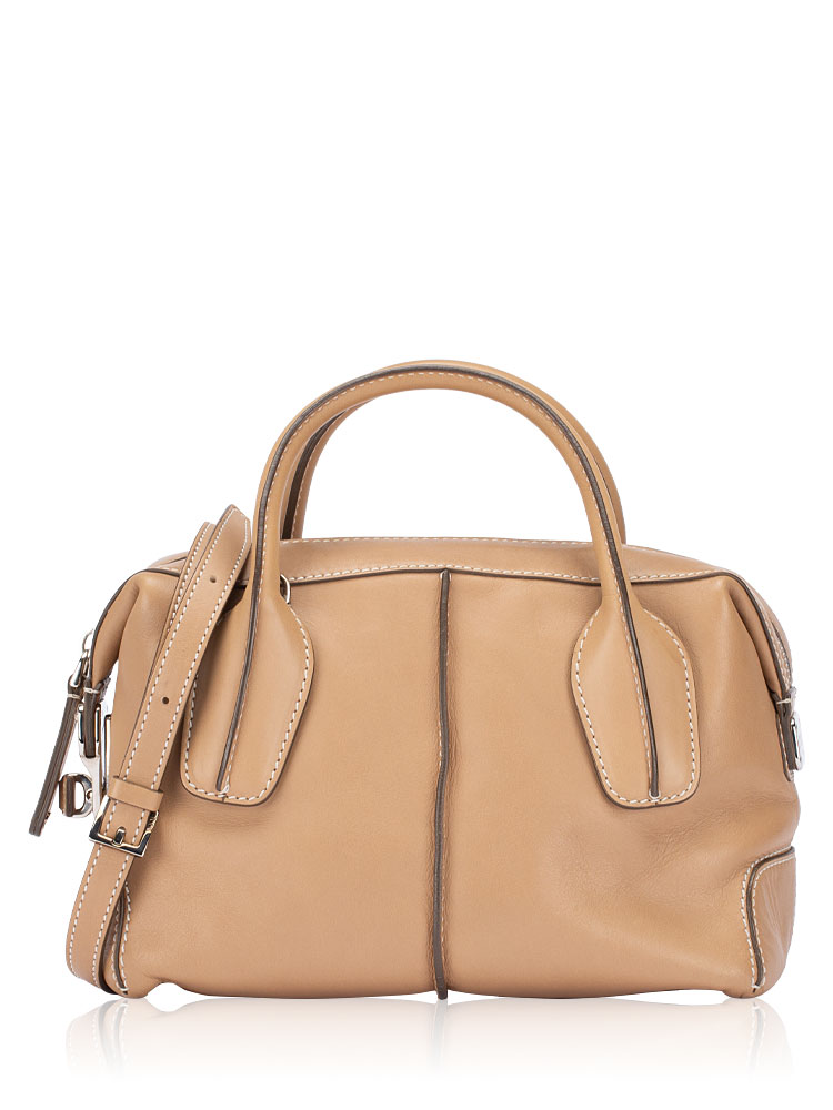 Calfskin D-Styling Mini Bauletto Beige