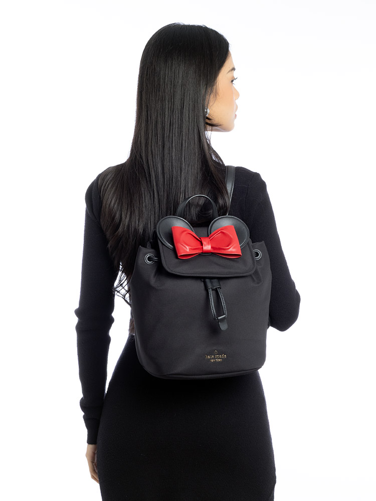 X Disney Minnie Mouse 3D Nylon Backpack Black