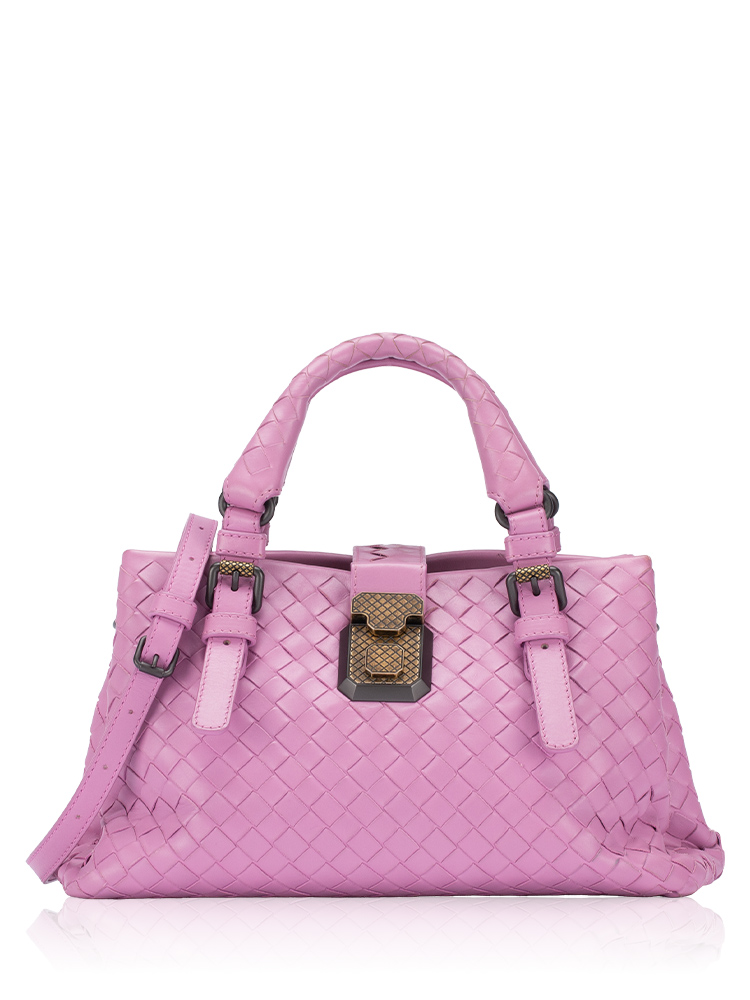 Nappa Intrecciato Roma Mini Shoulder Bag Purple