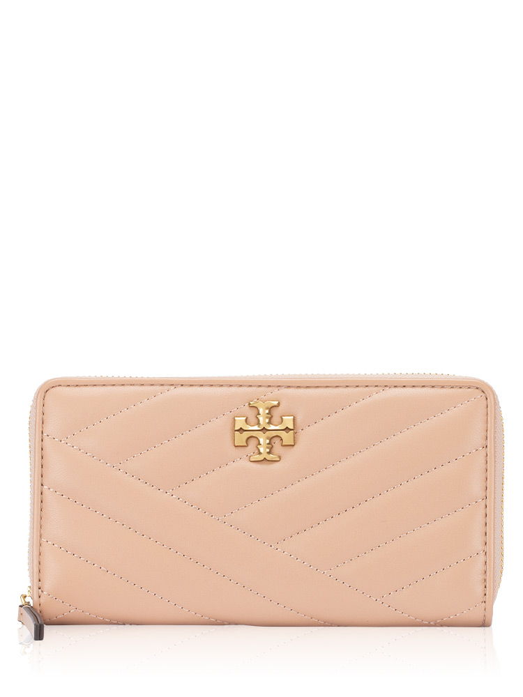Kira Chevron Zip Wallet Devon Sand