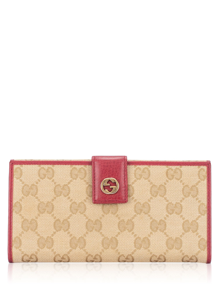 Canvas Miss GG Continental Wallet Red