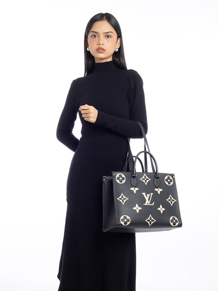 Monogram Empreinte Bicolor Onthego MM Black Beige