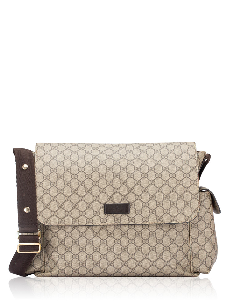 GG Plus Diaper Messenger Bag Beige Ebony