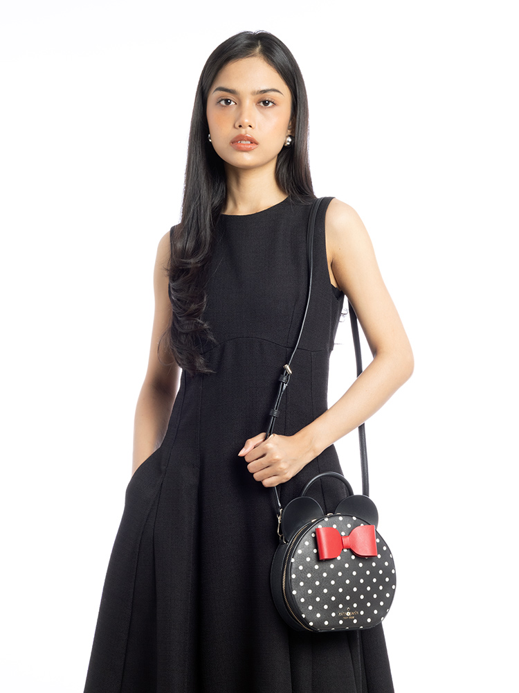 X Minnie Mouse Round Crossbody Black Multi