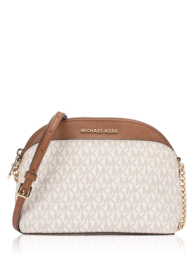 Signature Jet Set Medium Dome Crossbody Vanilla