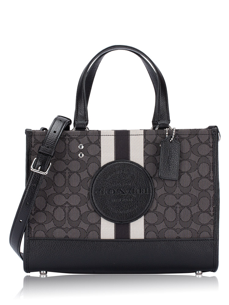 C8448 Signature Stripe Dempsey Carryall Black Smoke