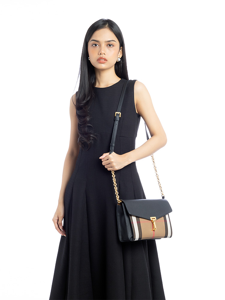 House Check Macken Small Crossbody Black