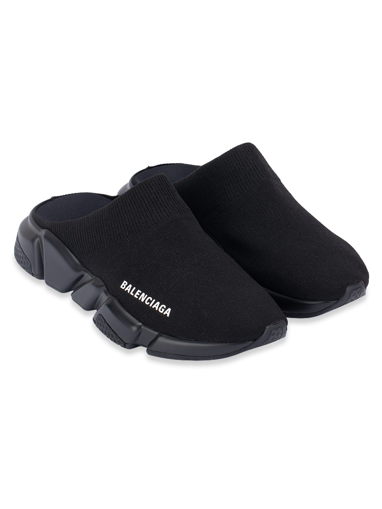 Neoprene Knit Speed Mules Black Sz 37