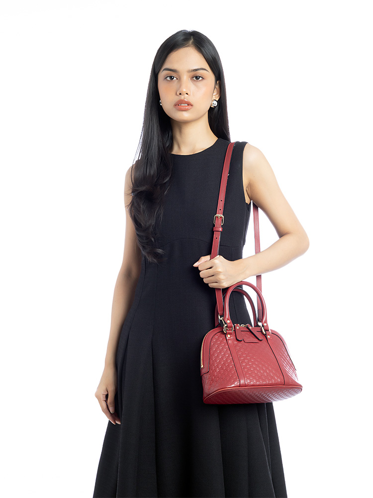 Microguccissima Mini Dome Satchel Red