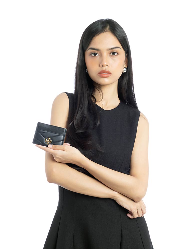 Kira Chevron Card Case Black