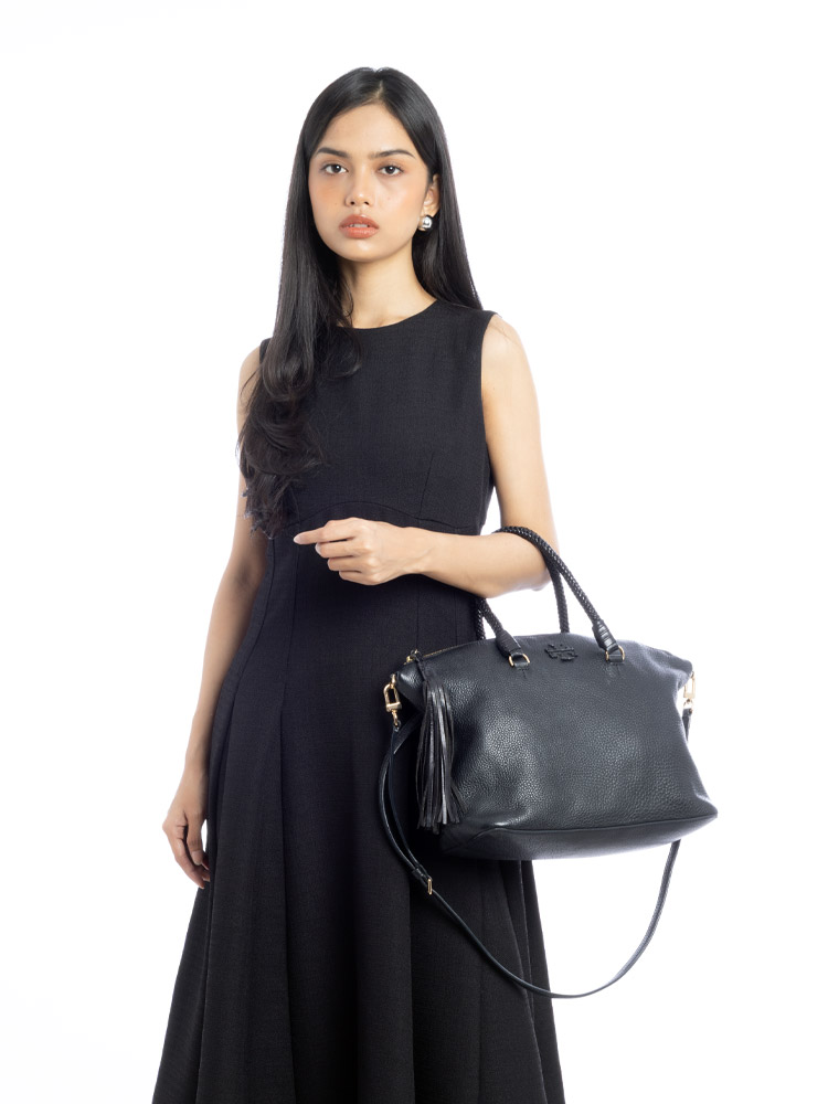 Taylor Leather Satchel Black