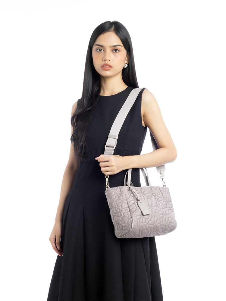 Tilly Quilted Nylon Small Tote City Scape
