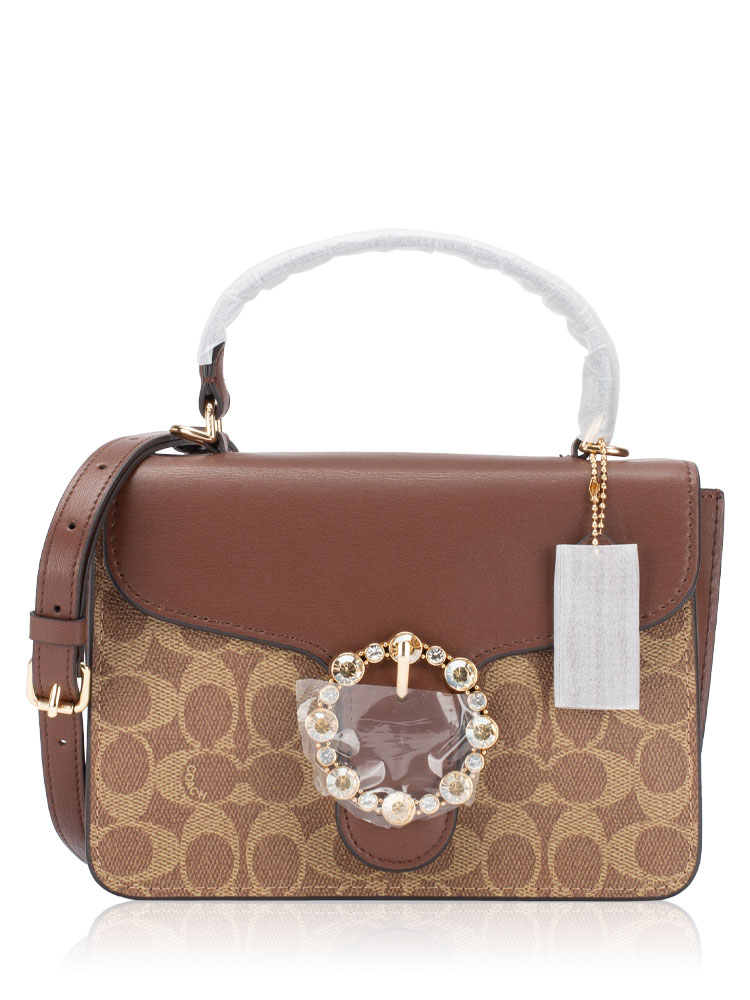 CCE22 Signature Courtney Top Handle Bag Brown