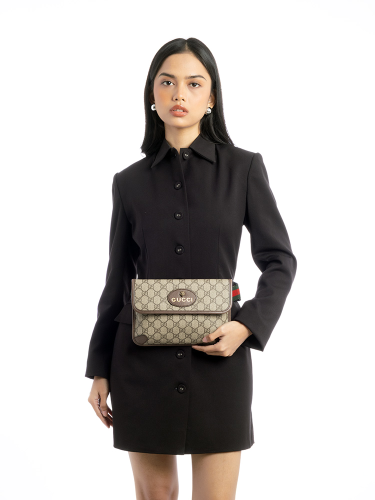 GG Supreme Web Neo Vintage Belt Bag Beige Ebony